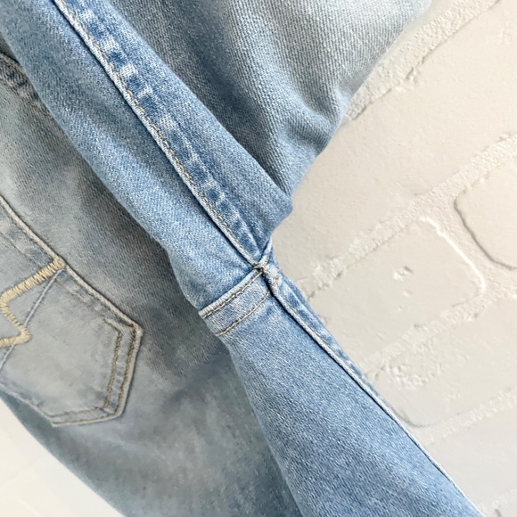 7 for all mankind Kimmie Crop Ankle Denim jeans Light wash Mid rise Sz 30 - Picture 13 of 16